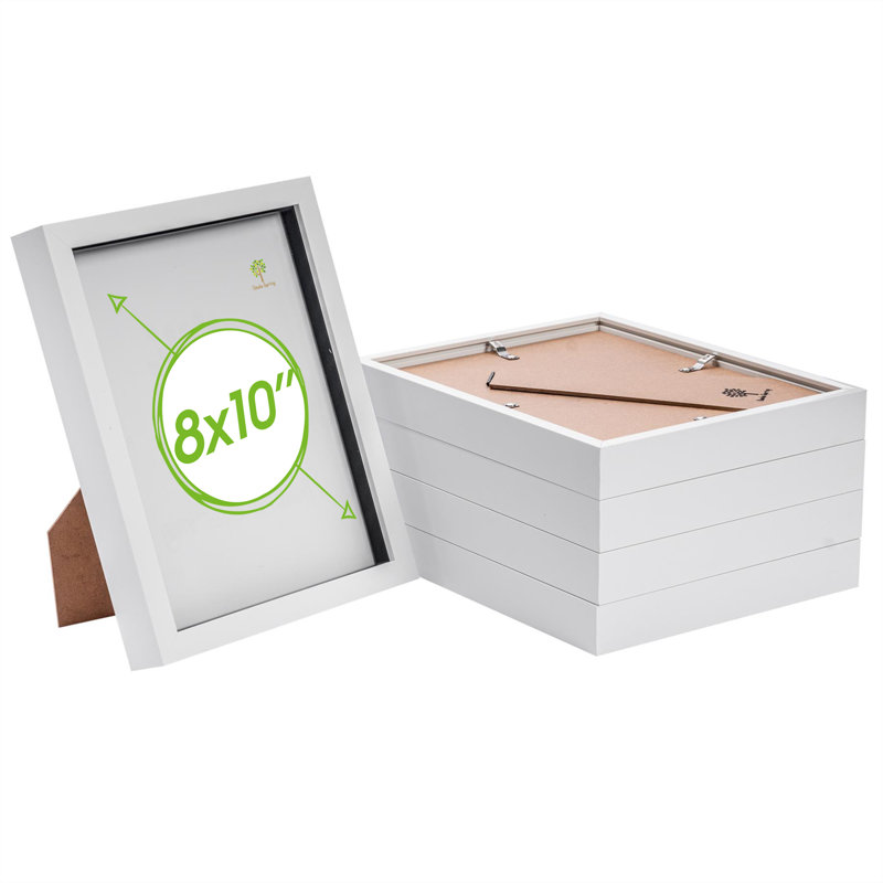 Nicola Spring - 3D Box Photo Frames - 8" x 10" - White