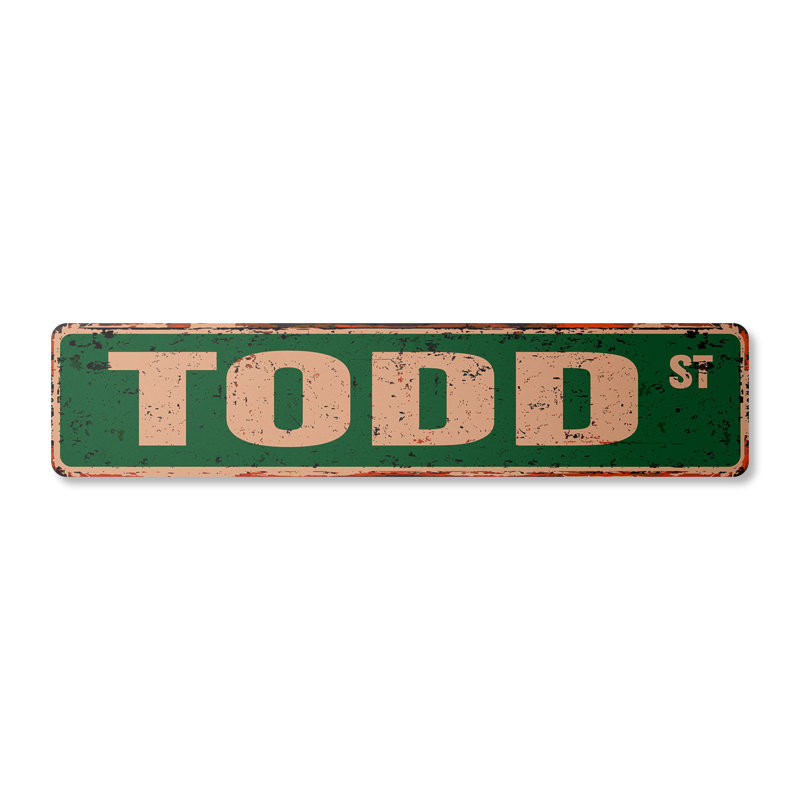 Plaque de rue en aluminium Todd