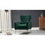 Fauteuil à oreilles en velours de polyester Tonas-466040032