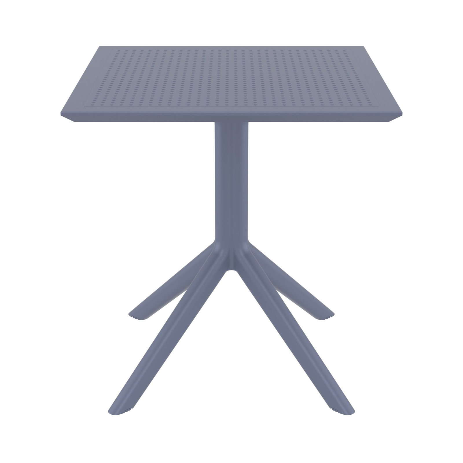 Farrah Square Patio Dining Table, Dark Gray, 27.5" W x 27.5" L x 29.5" H, No