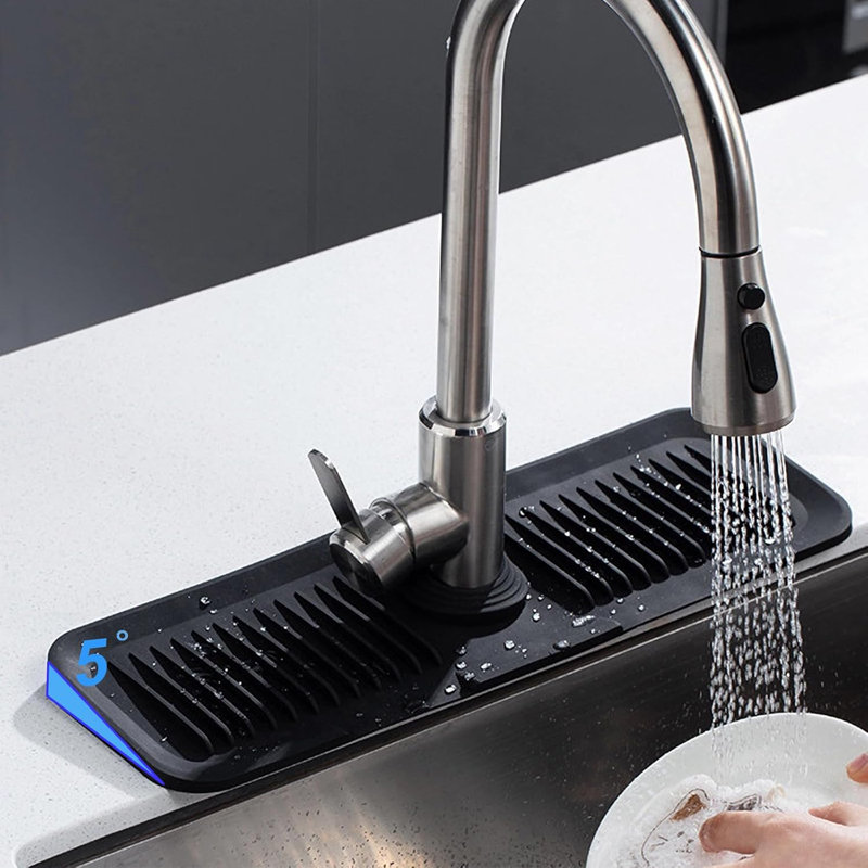 Sink Splash Guard Behind Faucet