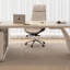 Bureau blanc et blanc en bois fritté en forme de L + bois manufacturé avec 3 tiroirs-26939474