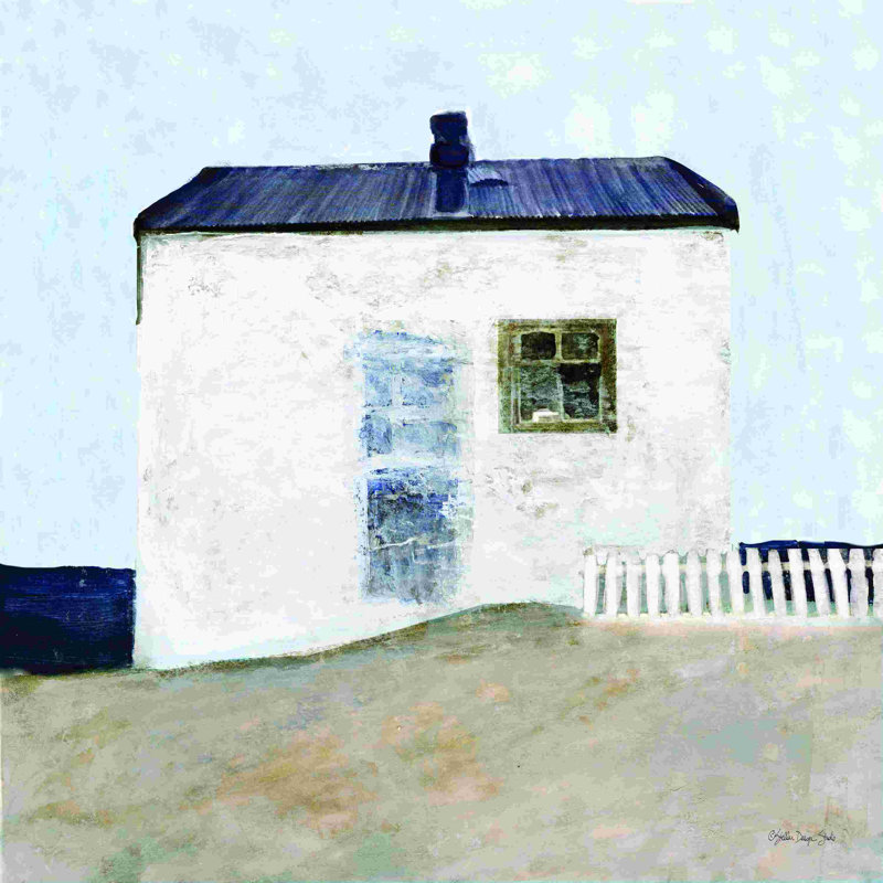 Oceanside Cottage 2, H 30 po x l 30 po, Non, Toile tendue