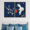 Cerisier en fleurs, grue de style Ukiyo-e, style asiatique japonais rétro, minimaliste, impression numérique sur toile, impression numérique sur toile