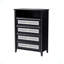 Commode décorative en rotin Adalise, style rétro, chambre en bois, ensemble ouvert, grande ouverture