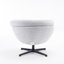 Chaise pivotante 360 en chenille grise - Offrez un soutien optimal à votre décor pour créer une chambre à coucher élégante-717027368