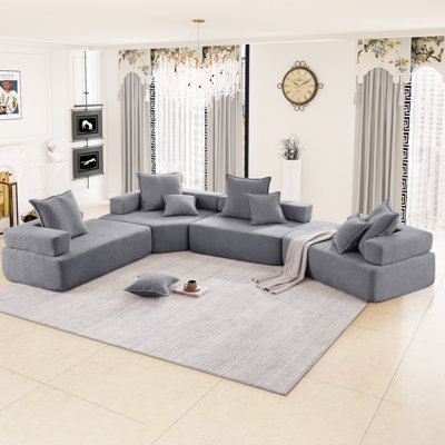 Canapé modulaire surdimensionné rembourré de mousse Breydan