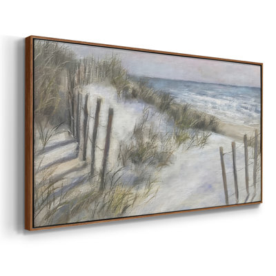 The Beach Fence II - Toile tendue avec cadre encadré - Prêt à accrocher
