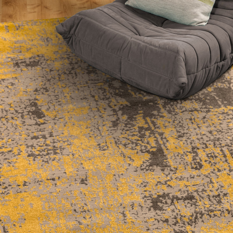 Etting Flatweave Yellow Rug, Rectangle 160 x 230cm