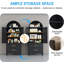Armoire de rangement 73 po en métal avec 2 tiroirs, armoire de rangement haute avec 2 tablettes réglables pour la cuisine, salle à manger blanche-2051784332