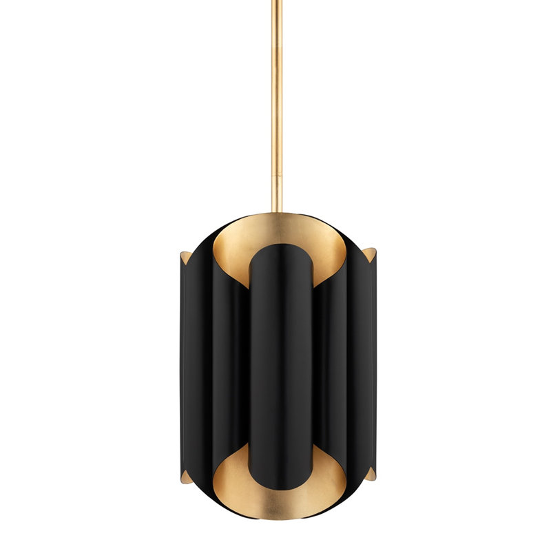 Banks 6 - Light Pendant, Gold Leaf/Black