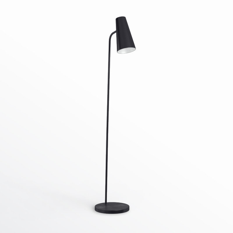 Lampe sur pied arquée 66 po Kelt, Noir
