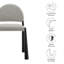 Chaise d'appoint de salle à manger rembourrée Hayley-109758105-109758104