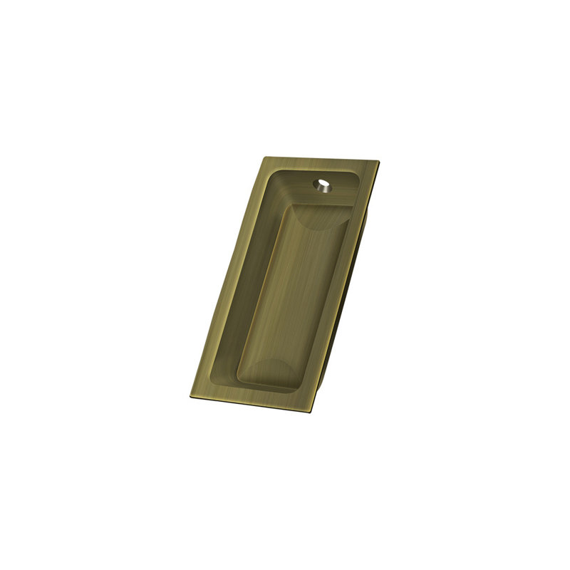 Flush Cup / Bin Pull, Antique Brass