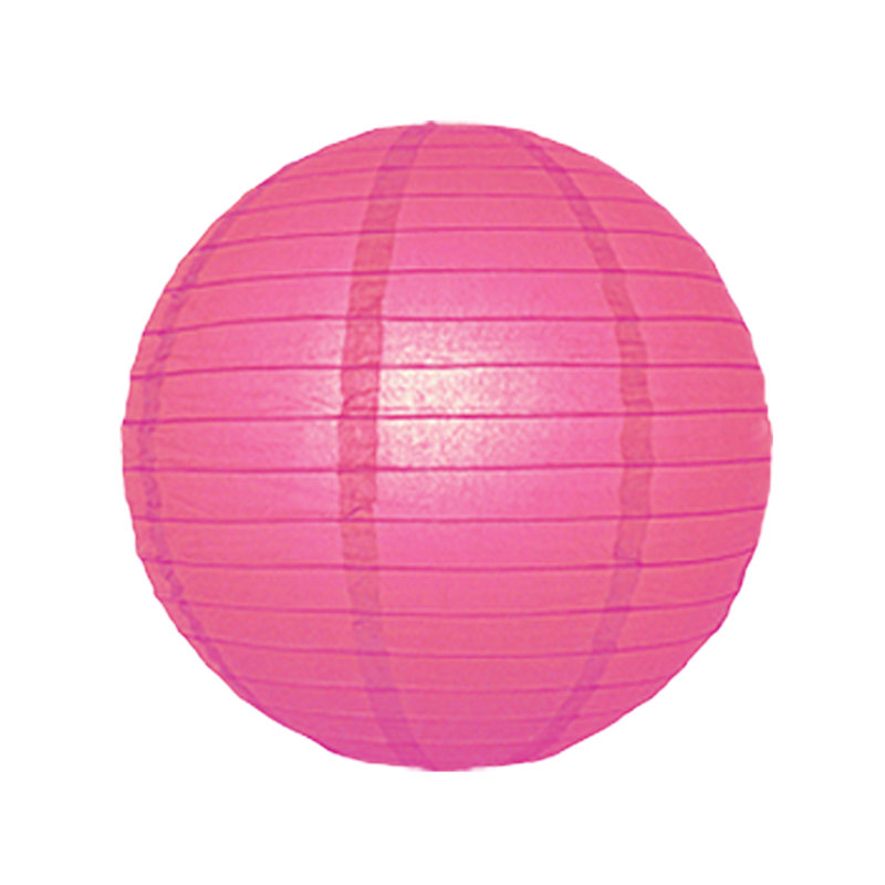 Paper Round Pendant Shade ( Clip On ) in Peach, 40cm H x 40cm W x 40cm D, Fuchsia