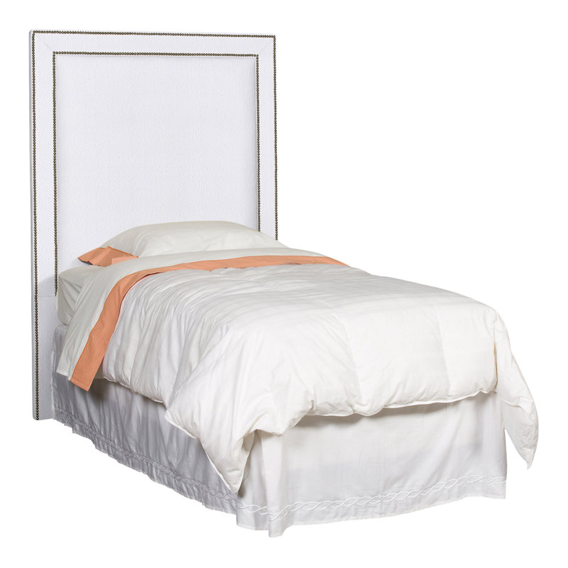 Hillary/Hank Twin Upholstered Panel Headboard, Worthy Snow, Yes