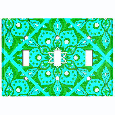 Patterned 3 - Gang Toggle Light Switch Standard Wall Plate