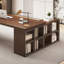 Bureaux en bois massif en L noyer-107934395-107934398
