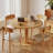 Burlywood Rectangular Solid Wood Dining table-2040522692