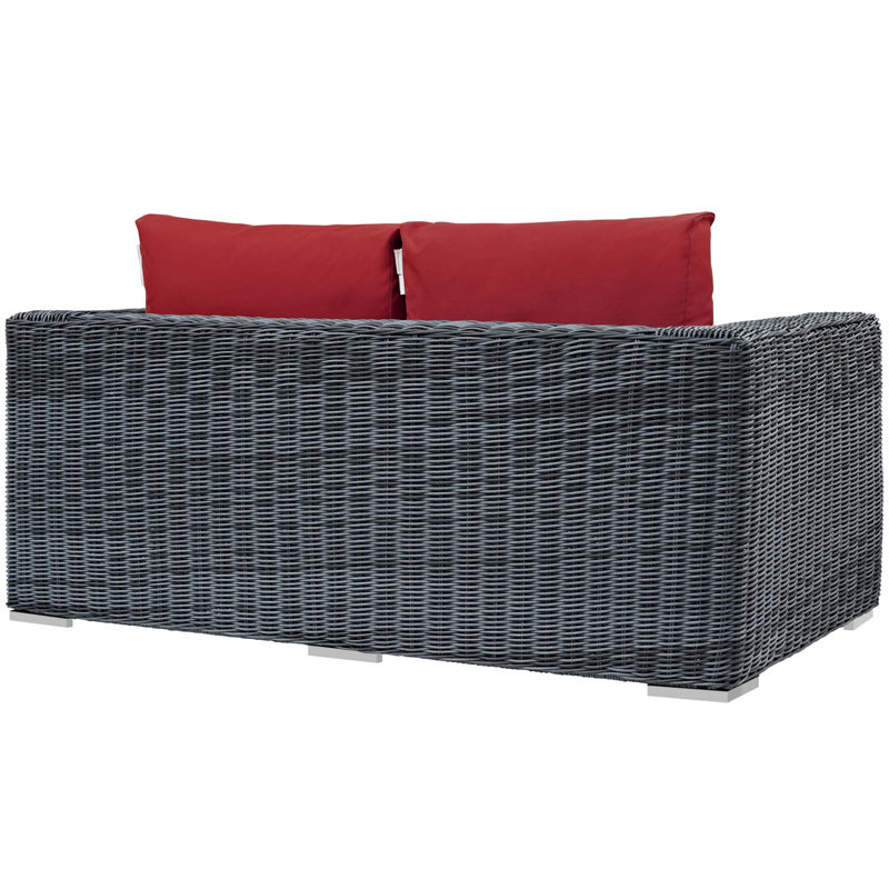 Causeuse d'extérieur Modway, Rouge