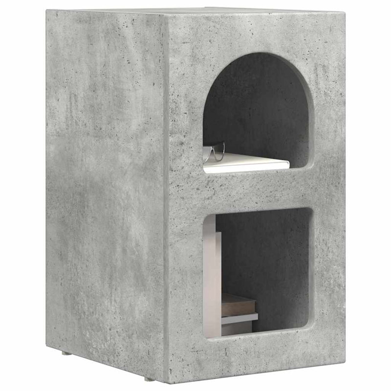 29.5 cm W Bedside Table, Concrete Grey