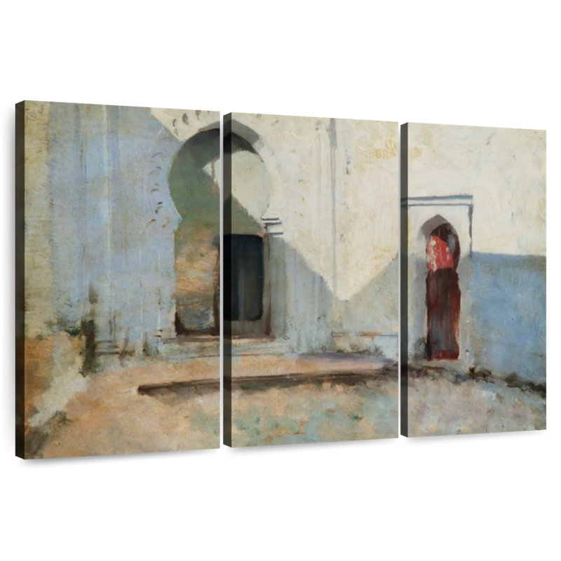 Lilie Courtyard Tetouan Morocco 1879-1880, 36" H x 57" W