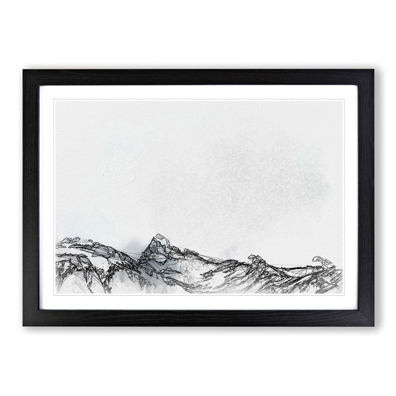 Banff National Park in Canada in Abstract - Picture Frame Graphic Art Print, Black Framed, 62cm H x 87cm W x 2cm D