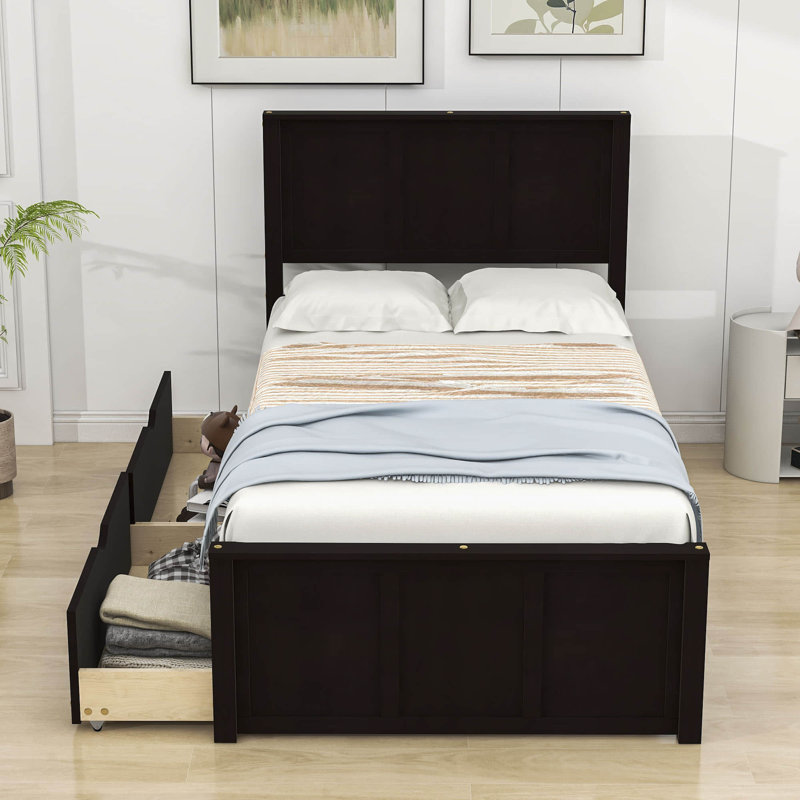 Elliekate Kids Twin with Drawers, Espresso
