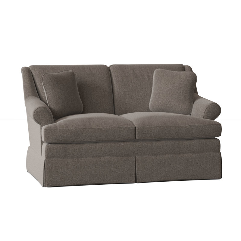 Connor Upholstered 59'' Loveseat, Craftwood 42 Gray Performance Chenille, Yes