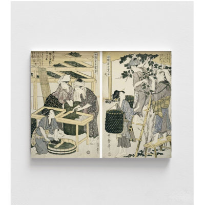 «Silk-Worm» par Kitagawa Utamaro, culture asiatique, affiche de la culture asiatique, décoration de bureau de l'industrie du tissu, art mural d'une boutique de mode asiatique
