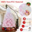 Arbre de Noël artificiel 8 pi avec branches 1774 et base en métal pliable blanc et rose-1036524048-1036524055
