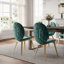 Kataleah, ensemble de 2 chaises d'appoint en velours vert