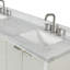 Ensemble de meuble-lavabo double en bois massif 72 po avec lavabo rectangulaire en marbre blanc de Carrare Haun-140874860-140874835