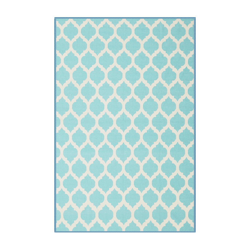 Tapis de zone vert contemporaine, Rectangle 2 pi x 5 pi