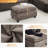 35.4’’ Rectangle Chenille Ottoman for Modular Sectional Sofa-1563555934