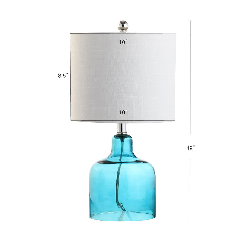 Aarent Glass Table Lamp, Turquoise