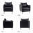 Eamor Faux Leather Armchair with Unique Arms-75400516