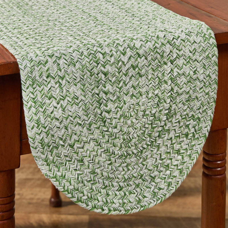 Spice Bin Braided Mint Table Runner, 54" L x 15" W, Green