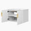Meuble-lavabo de salle de bain 60 po avec lavabo en céramique 60 po et 3 trous, meuble-lavabo avec 2 portes à fermeture douce-1941689354