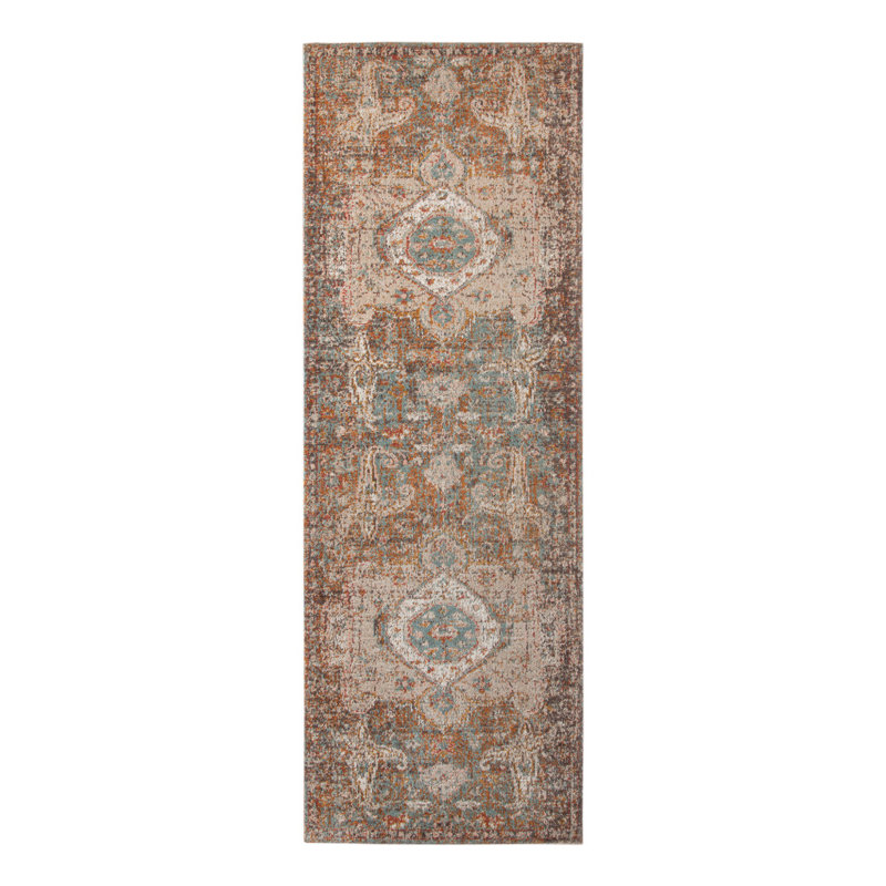 Tapis de couloir 7 pi Taupe Medallion