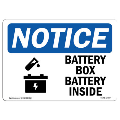 Battery Box Battery Inside Sign