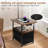 Floor Lamp With Table & 2 Drawers End Table With 3 Colour Temperature Reading Light Side Table Lamp With USB & Type C & AC Charging Port