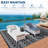 Waterproof Outdoor Area Rug - Geometric Patio Carpet, UV Resistant, Easy Clean, Lightweight & Durable Garden Deck Mat-473305638-473305639