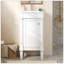 Armoire de salle de bain de style français 18 po avec rangement, solution pour petit espace avec lavabo en céramique, tablette réglable, charnières à fermeture en douceur-796077975
