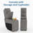 Satori 6-Piece Polyester Blend Upholstered Power Reclining Sectional with with Adjustable Lumbar Support, Headrests and Footrests -100818621