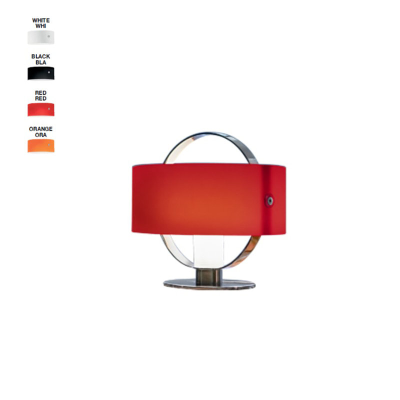 Ring 5.75" Table Lamp, Chrome/White