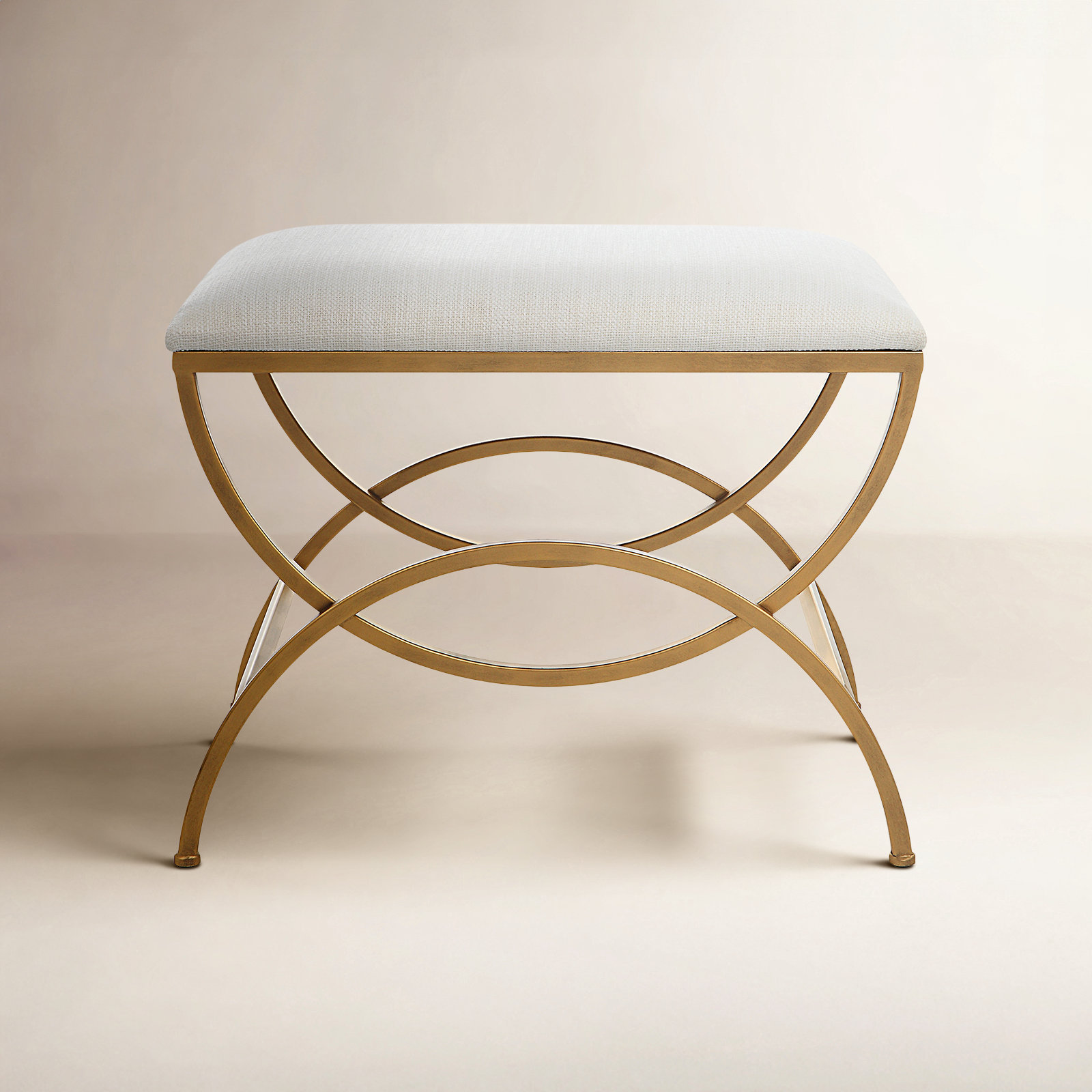 Fells Accent Stool, Off-White