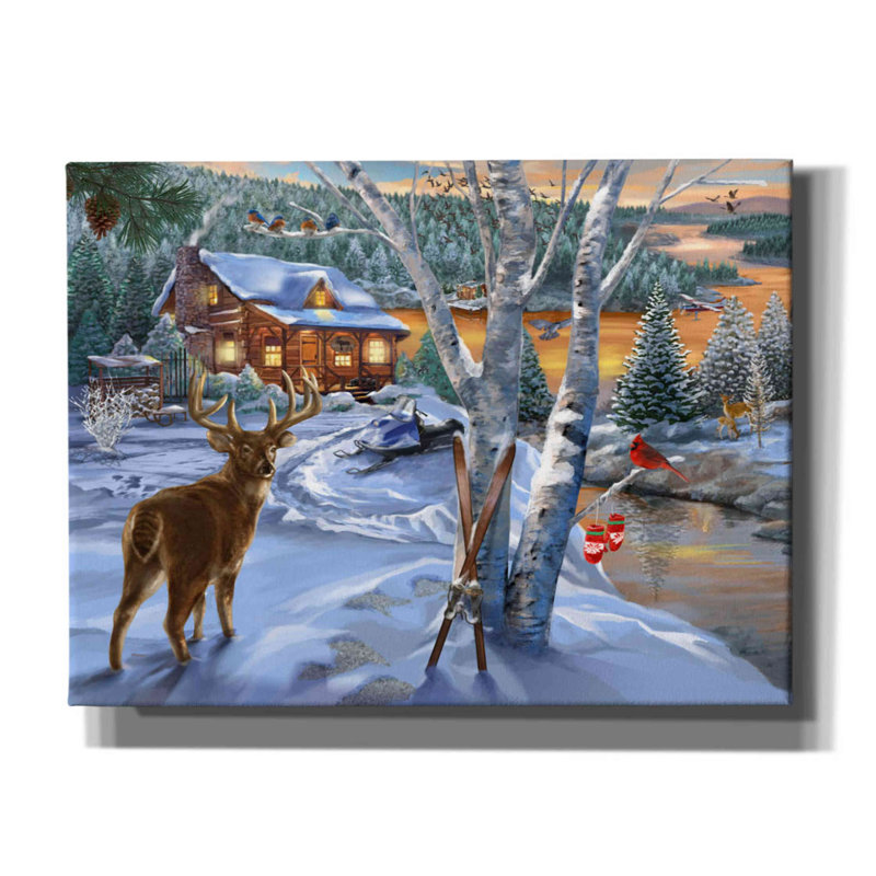 " Buck River " by Bigelow Illustrations, 12" H x 16" W x 0.75" D