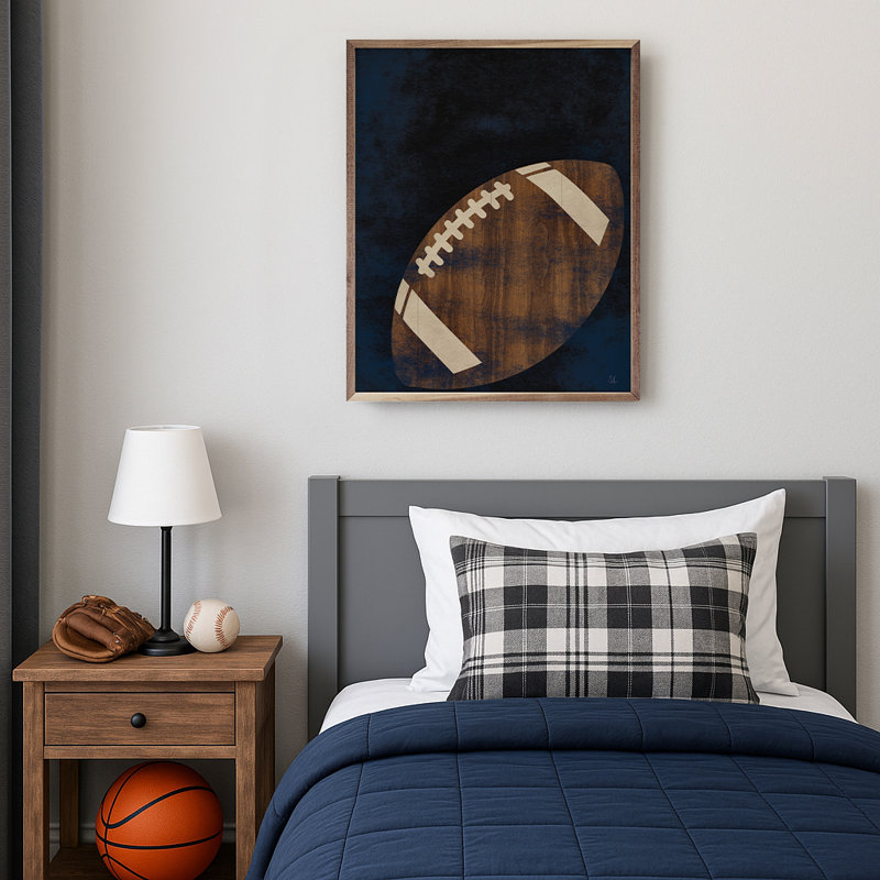 «Football Wood» par Sarah Adams, H 20 po x l 16 po