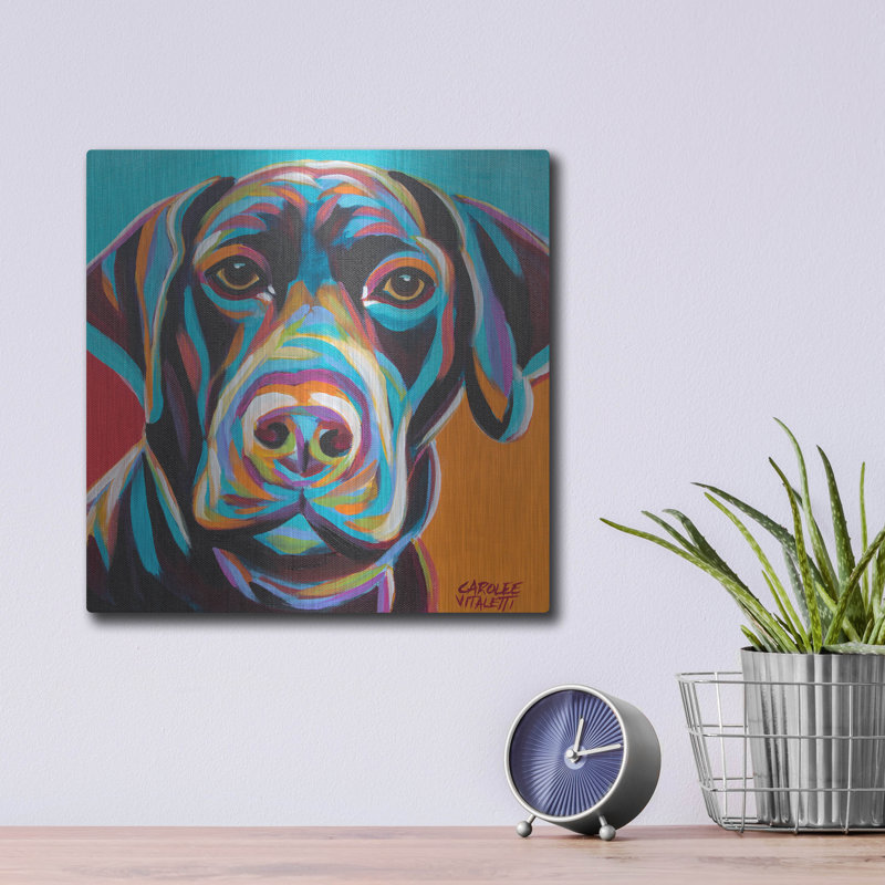 «Dog Friend II» par Carolee Vitaletti, H 12 po x l 12 po